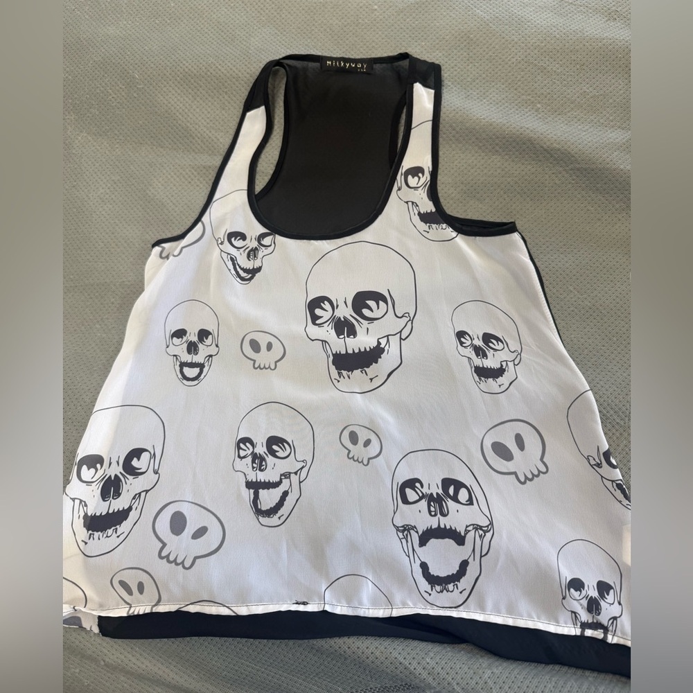 Skull Print Tank Top
